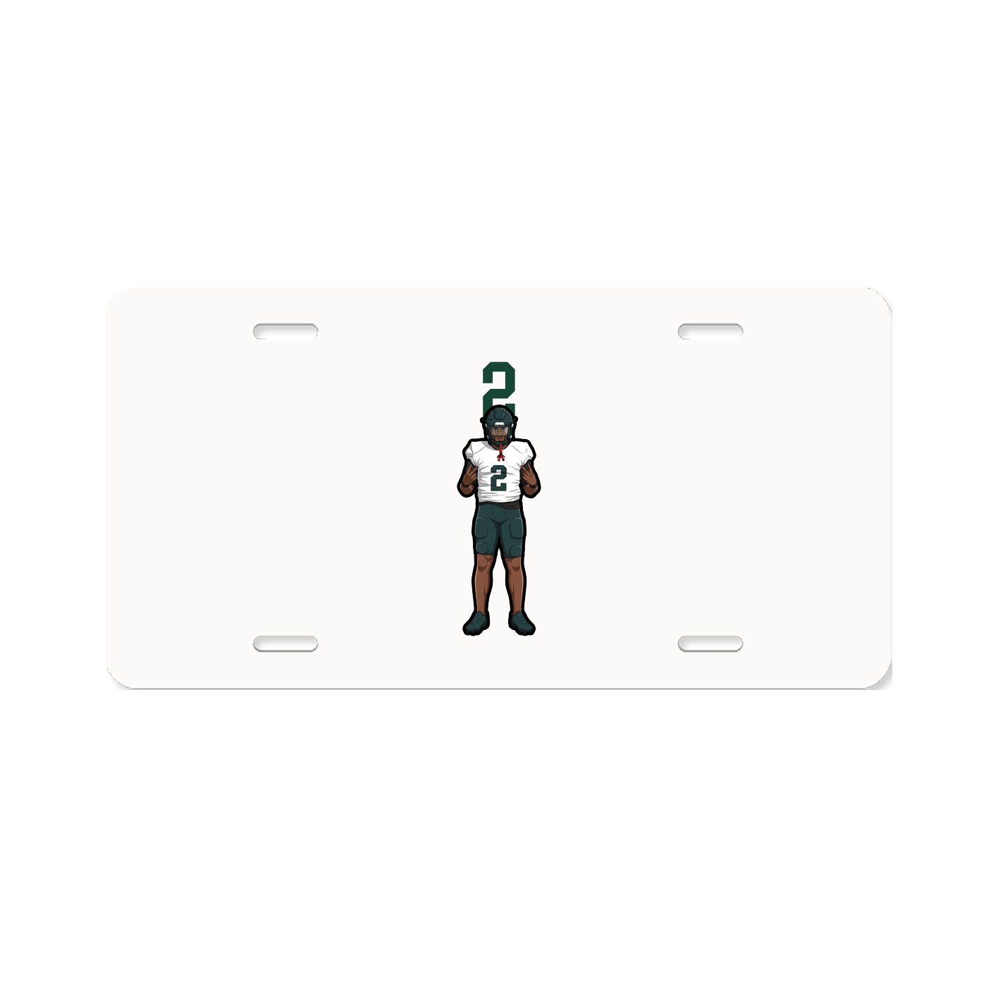 License Plate — Number Top in Classic