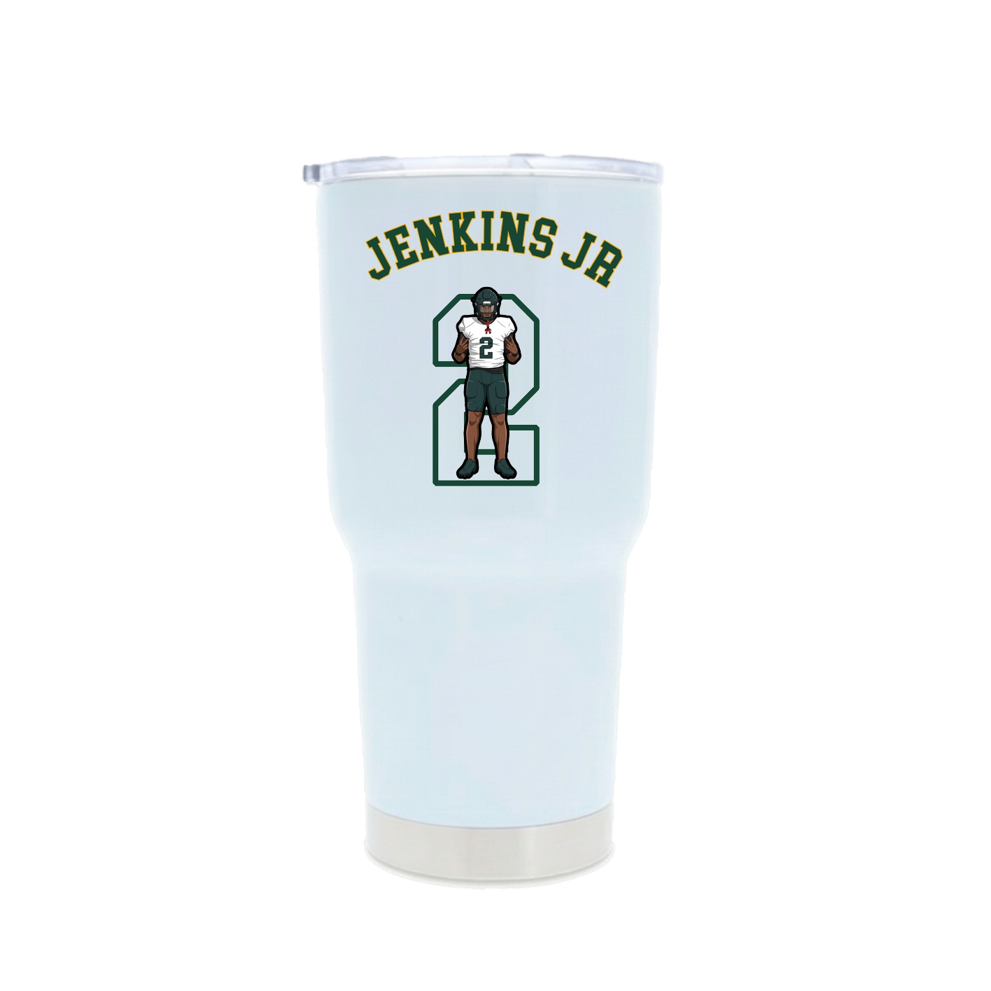 30oz Stainless Steel Tumbler — Shirsey Arch in White