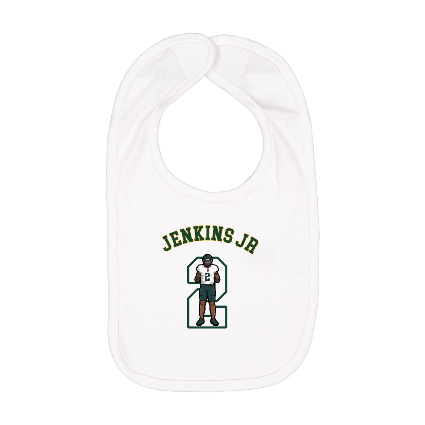 Infant Bib — Shirsey Arch in White