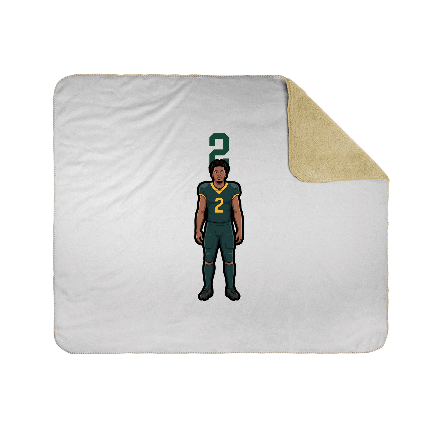 Throw Blanket — Number Top in White