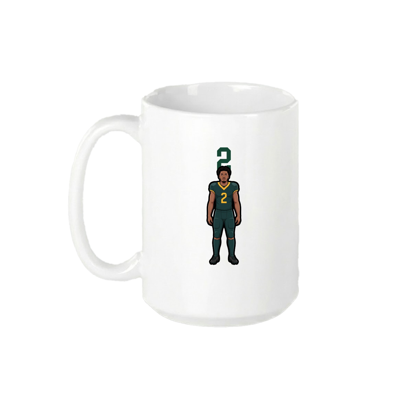 15oz Coffee Mug — Number Top in White