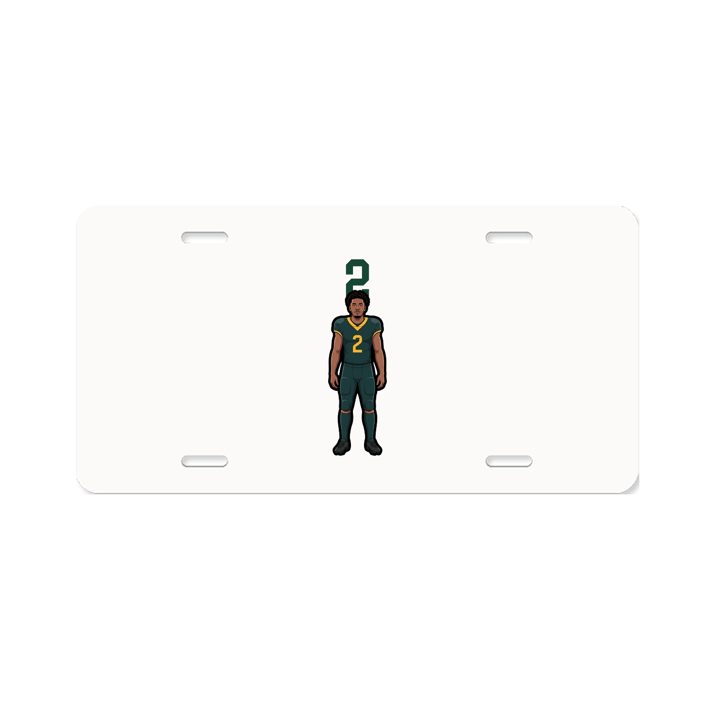 License Plate — Number Top in Classic