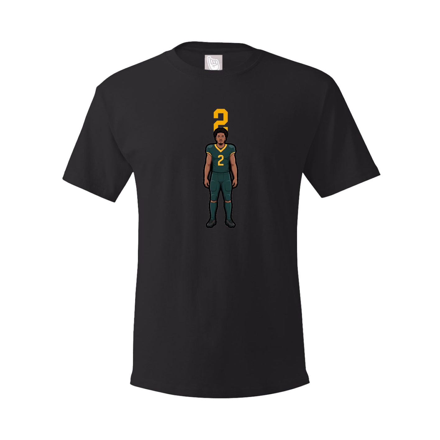 Youth Tee — Number Top in Black