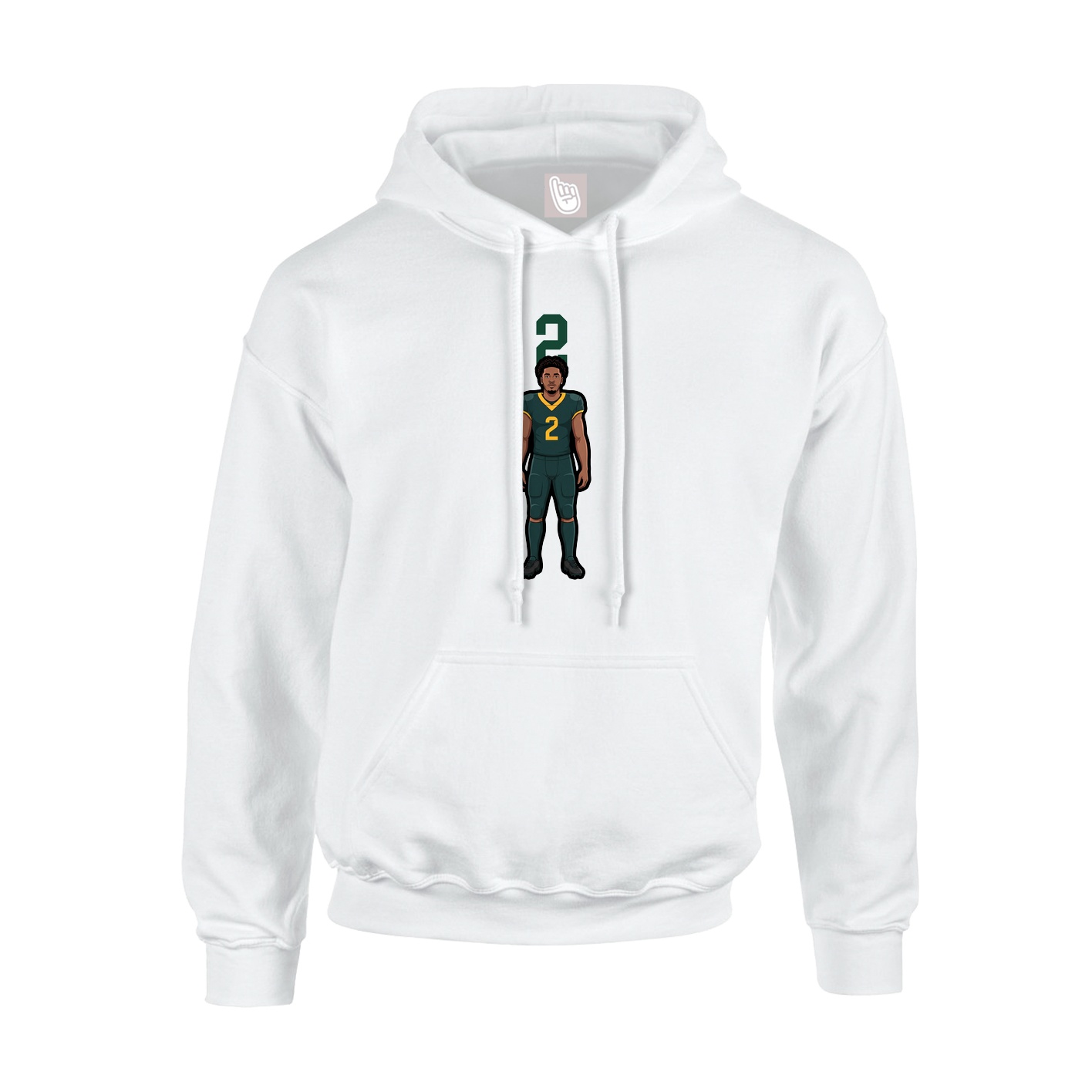 Hoodie — Number Top in White