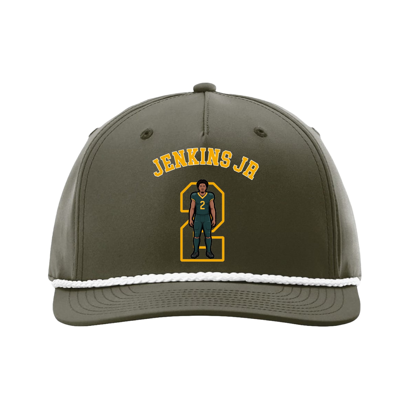 Five-Panel Classic Rope Cap — Shirsey Arch in Green
