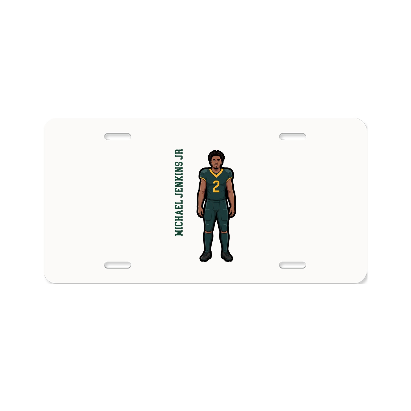 License Plate — Name Vertical in Classic