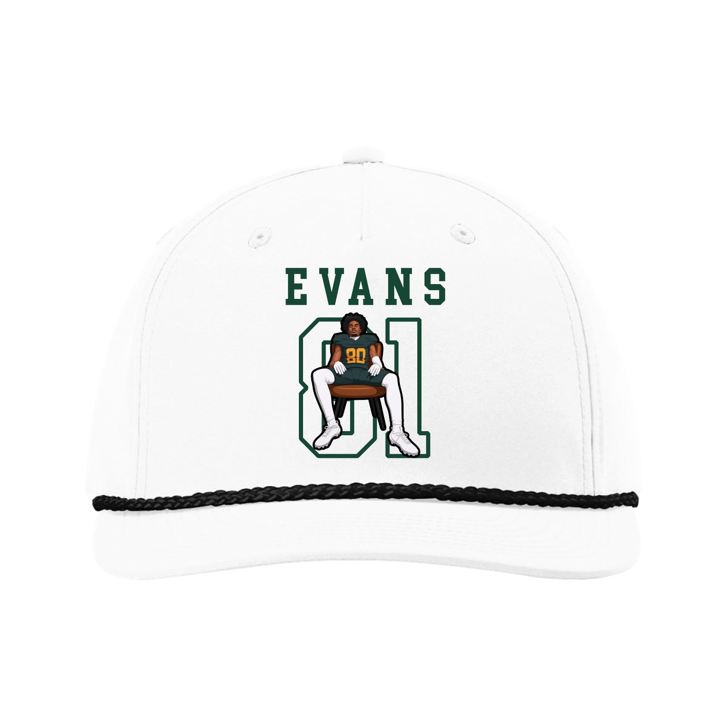 Five-Panel Classic Rope Cap — Shirsey in White