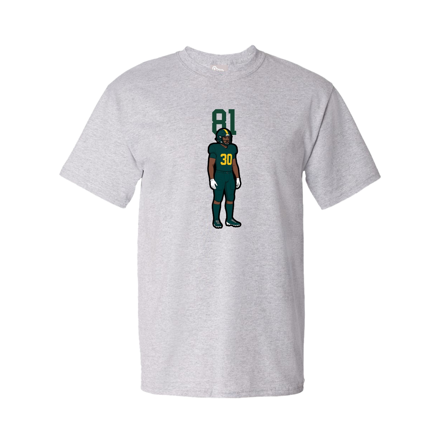 Youth Tee — Number Top in Grey