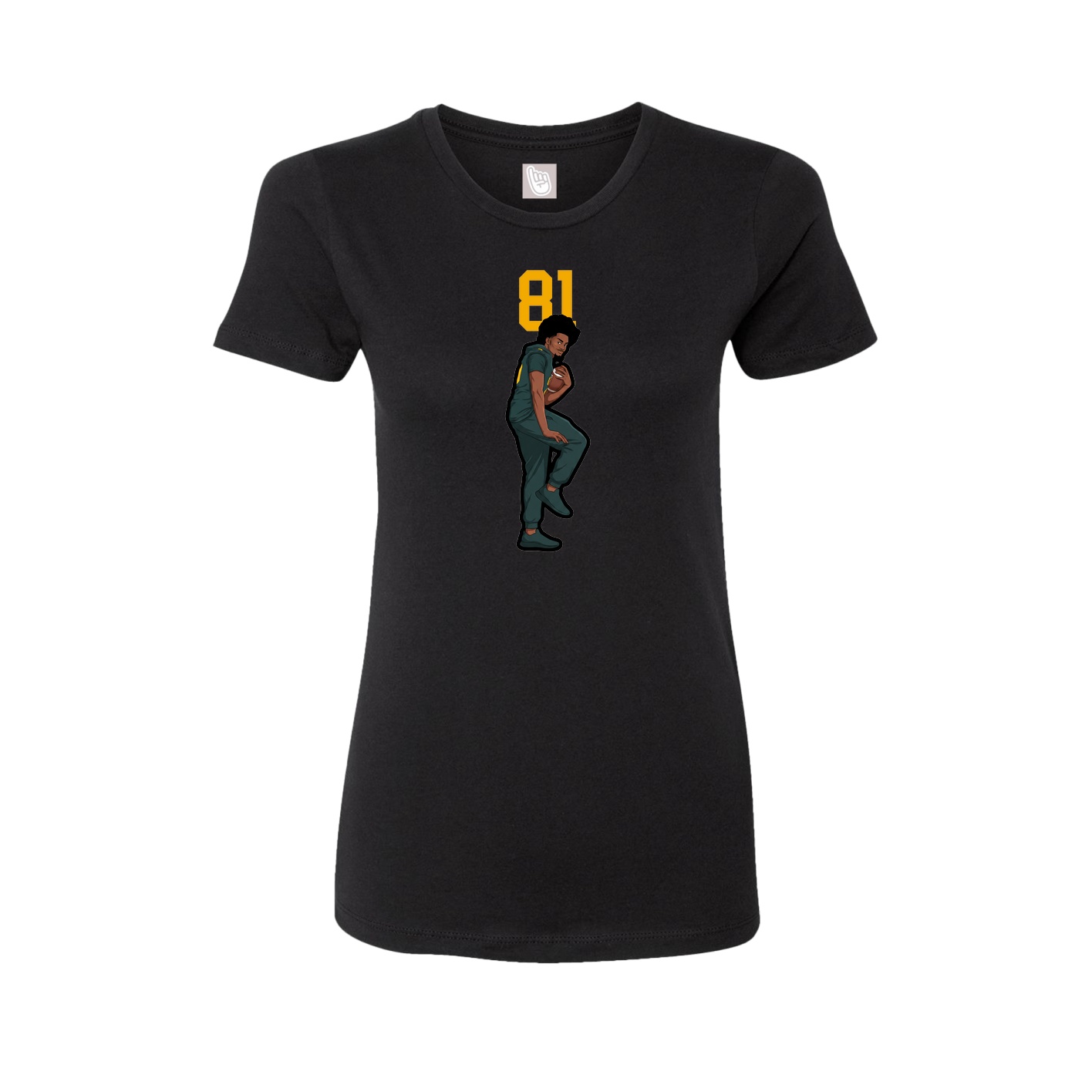 Womens Tee — Number Top in Black