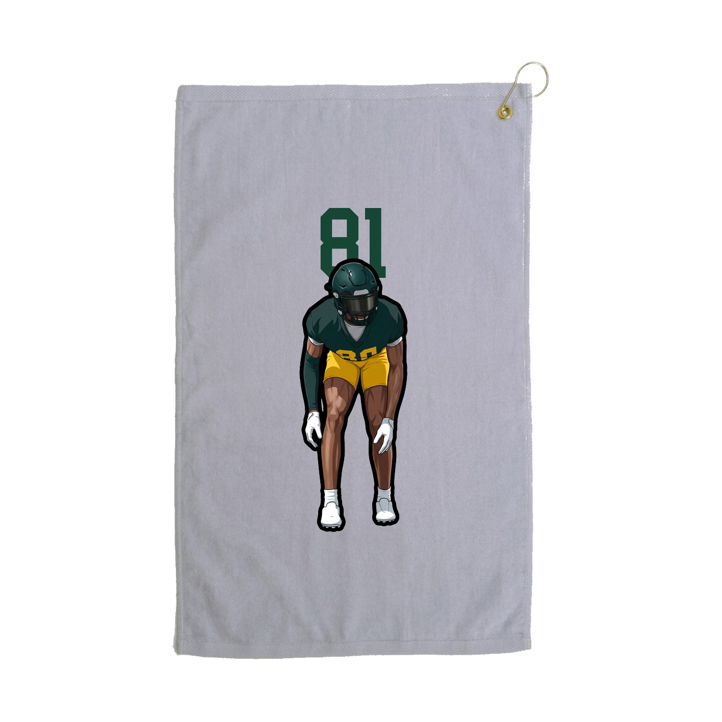 Golf Towel — Number Top in Grey
