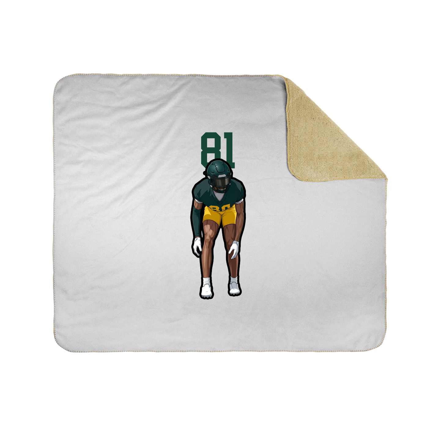 Throw Blanket — Number Top in White