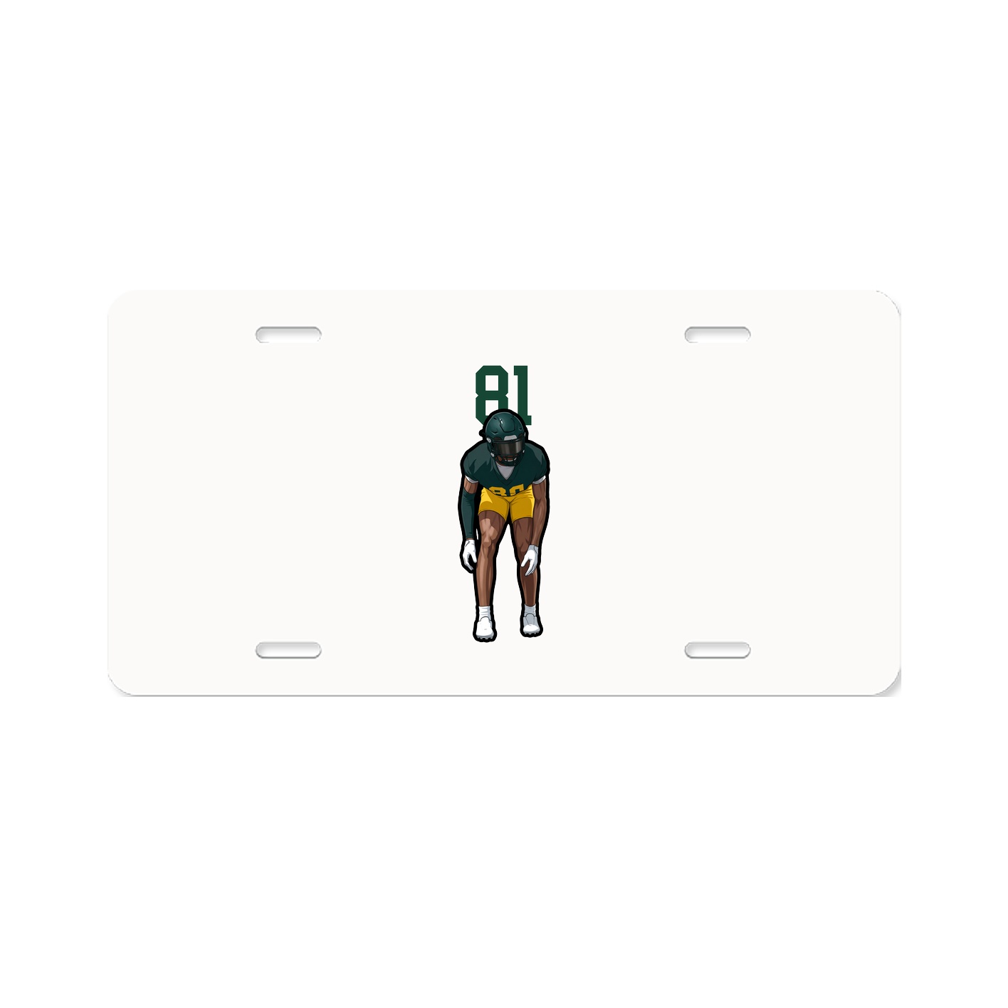 License Plate — Number Top in Classic