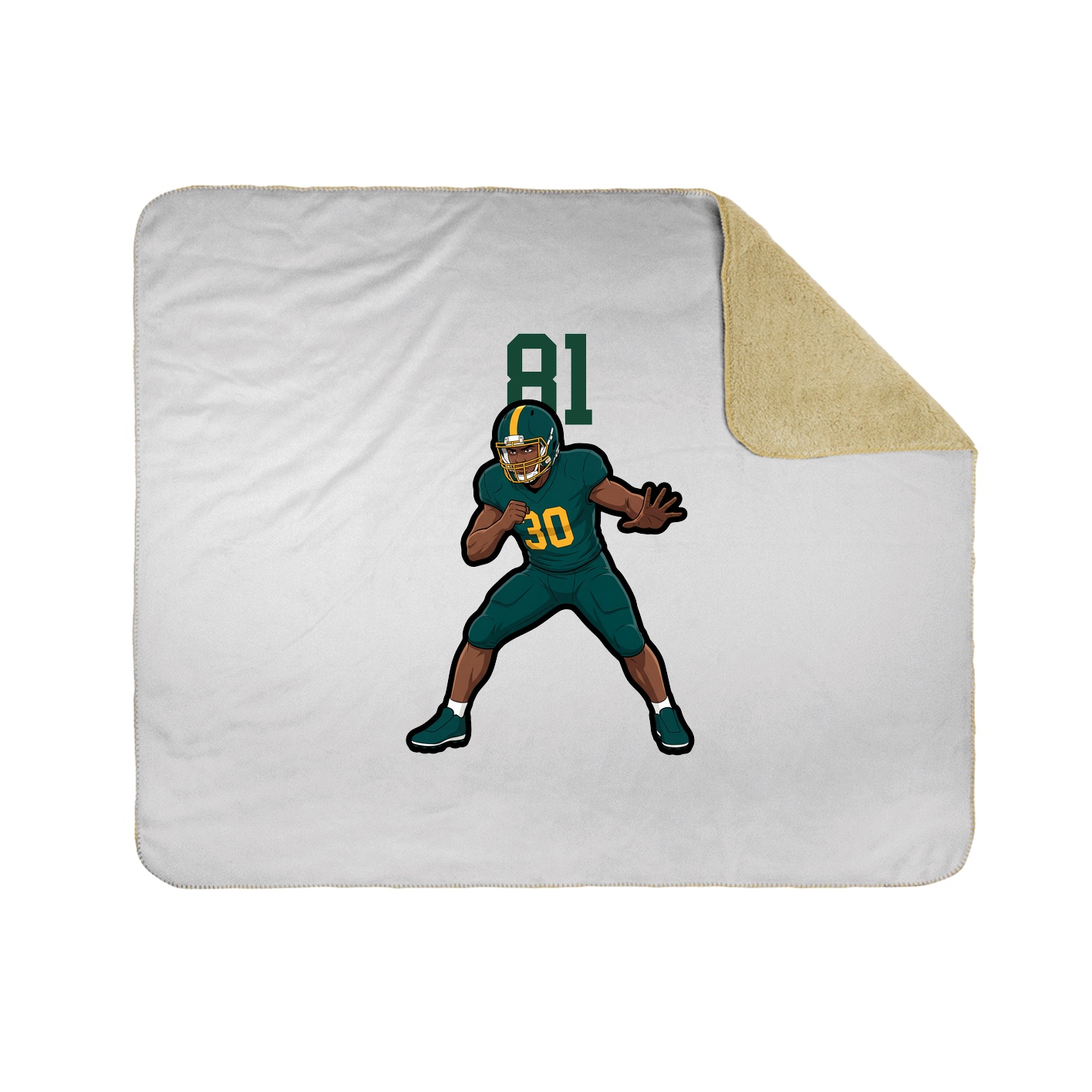 Throw Blanket — Number Top in White