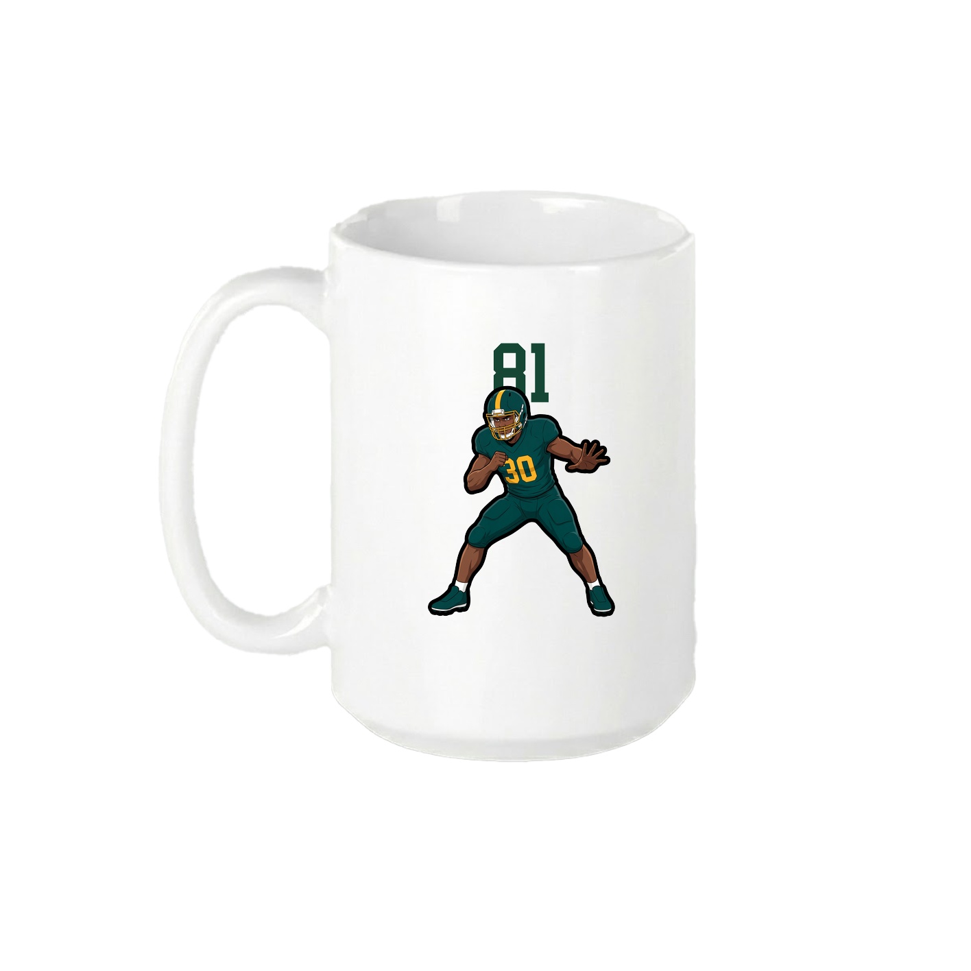 15oz Coffee Mug — Number Top in White