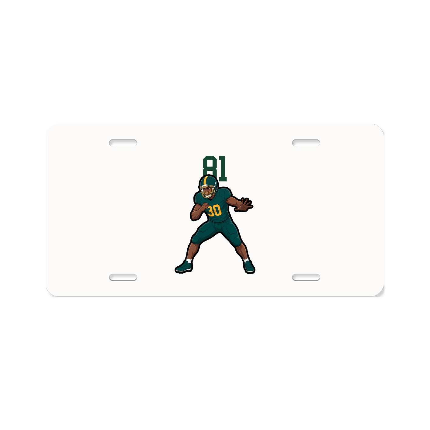 License Plate — Number Top in Classic