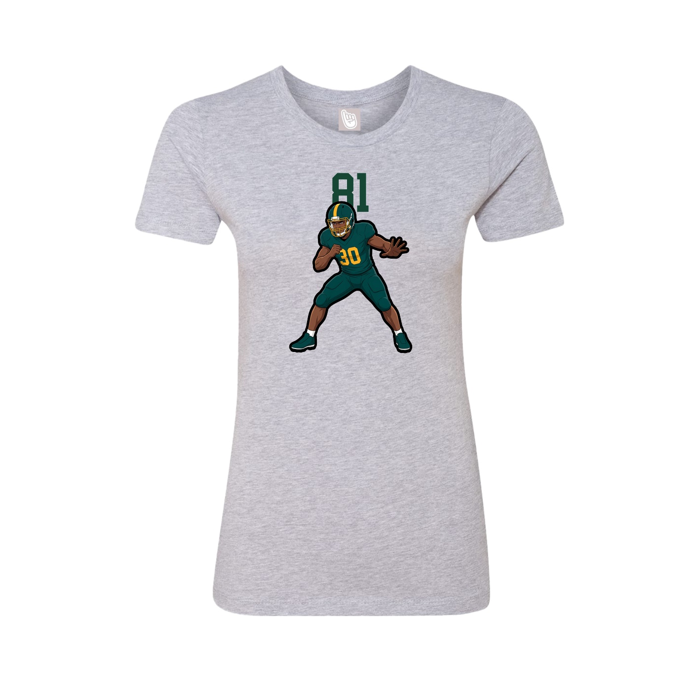 Womens Tee — Number Top in Grey