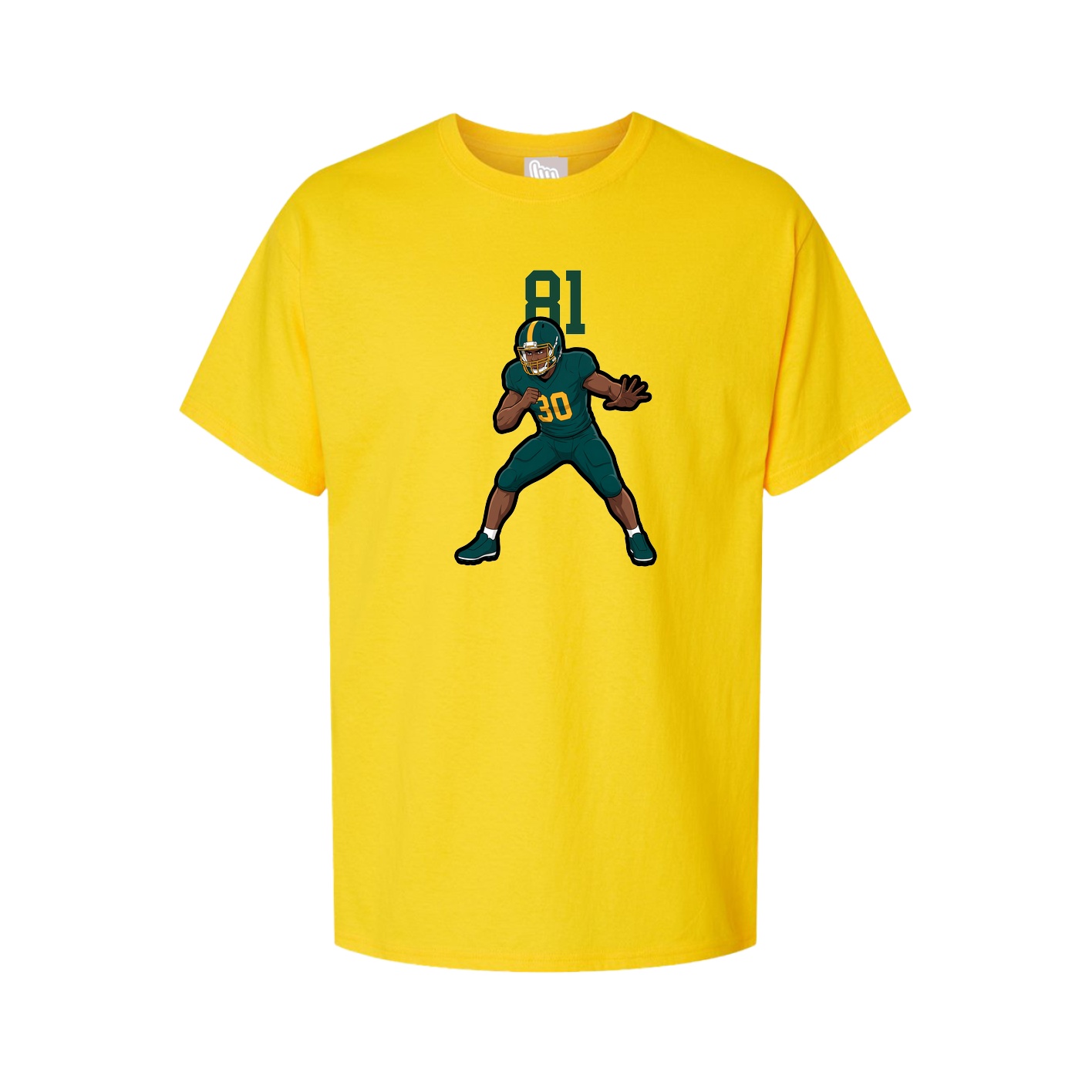 Youth Tee — Number Top in Gold