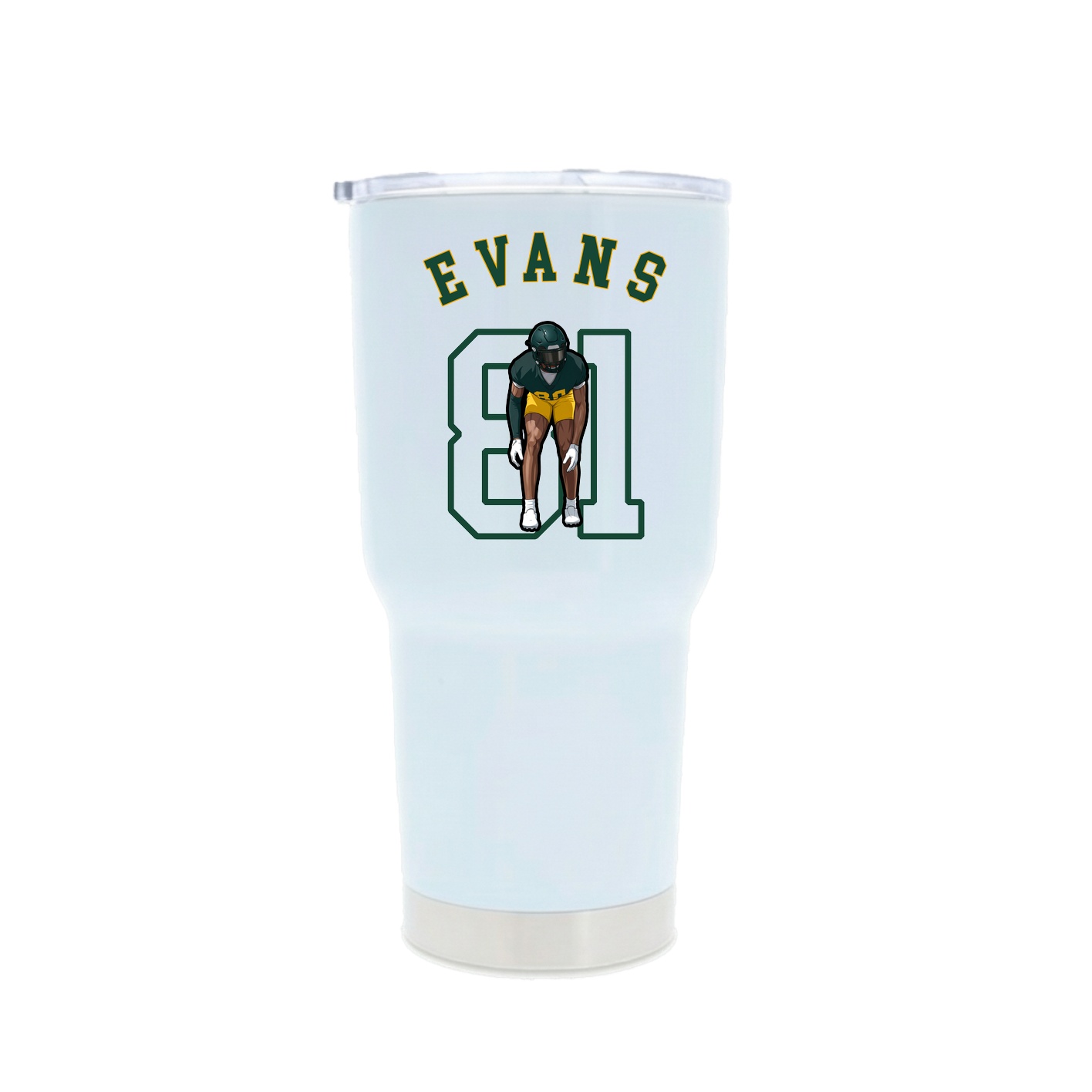 30oz Stainless Steel Tumbler — Shirsey Arch in White