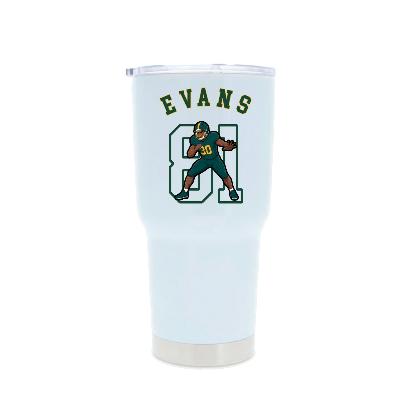 30oz Stainless Steel Tumbler — Shirsey Arch in White