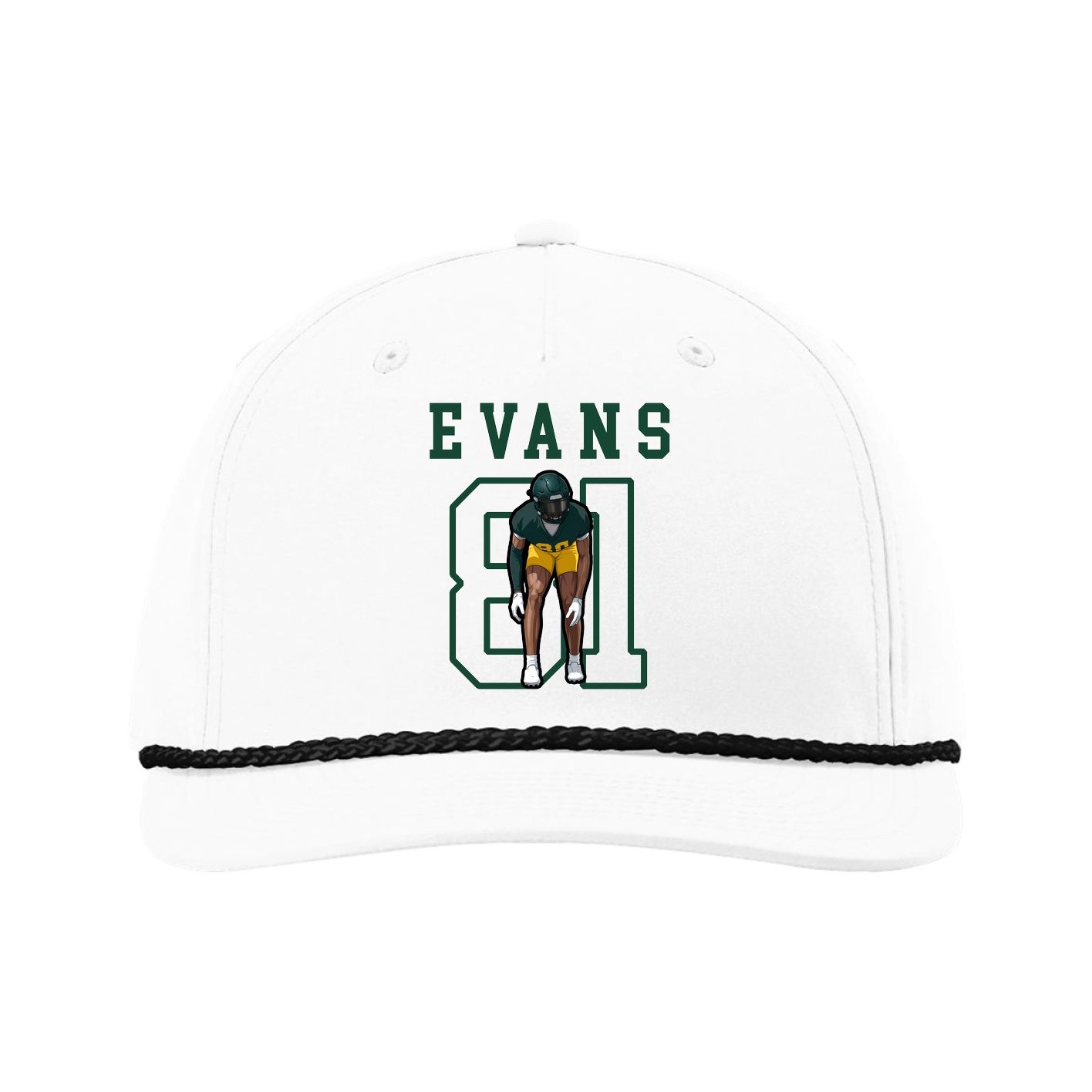 Five-Panel Classic Rope Cap — Shirsey in White