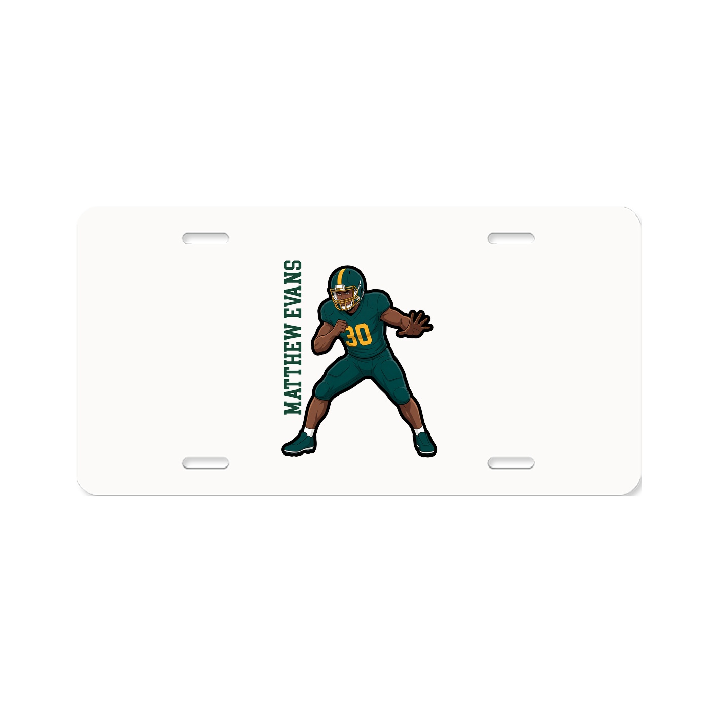 License Plate — Name Vertical in Classic