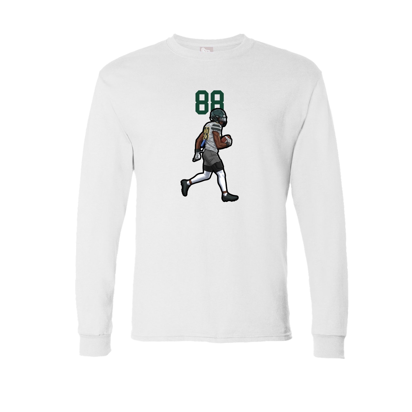 Long Sleeve Tee — Number Top in White