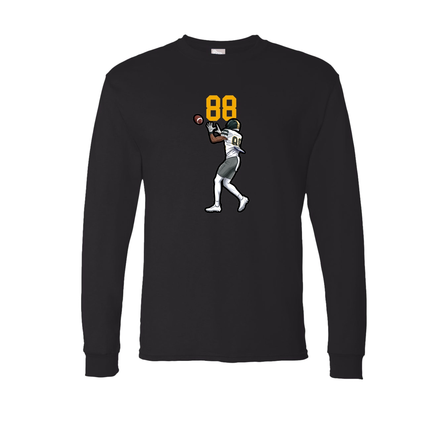 Long Sleeve Tee — Number Top in Black
