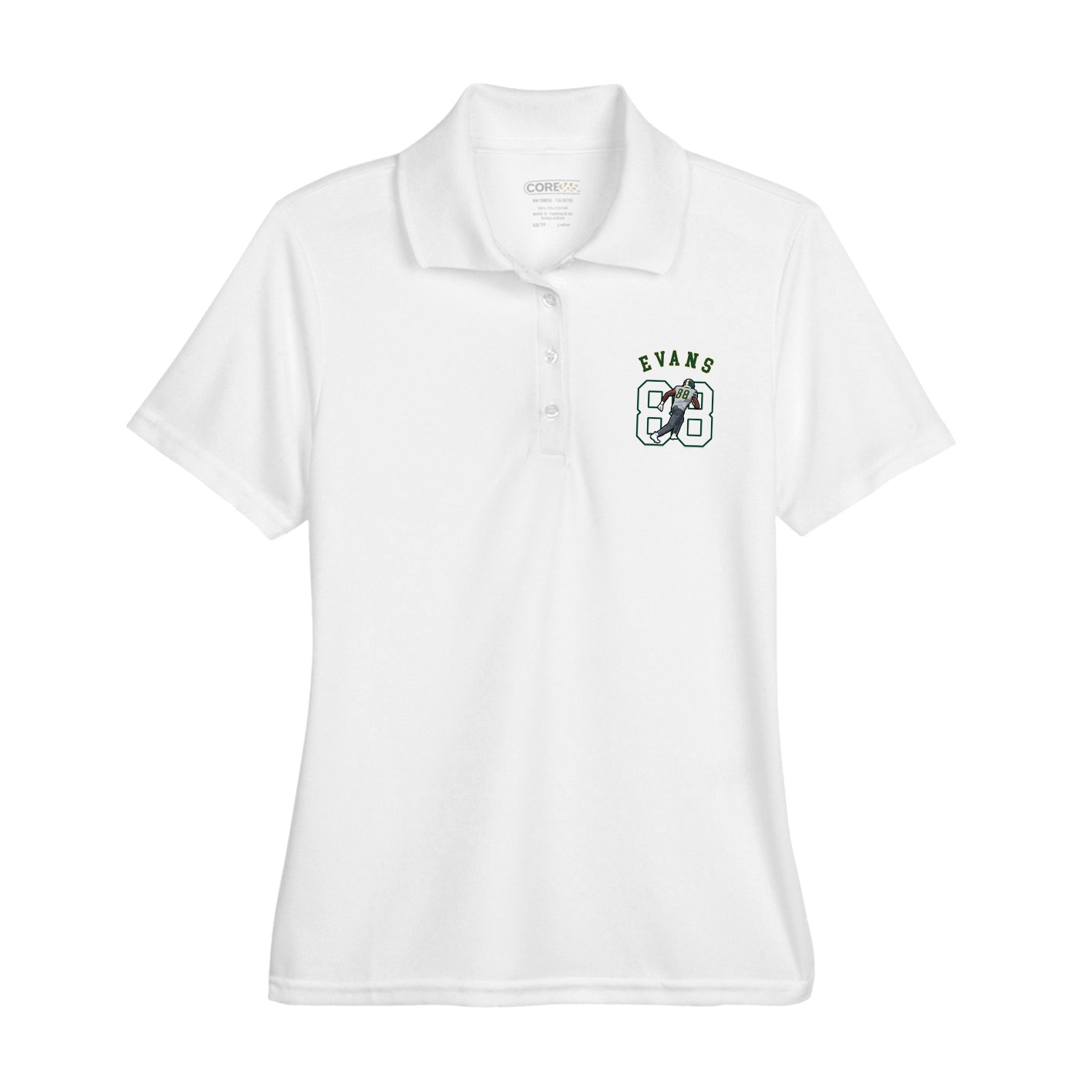 Womens Performance Polo — Shirsey Arch in White