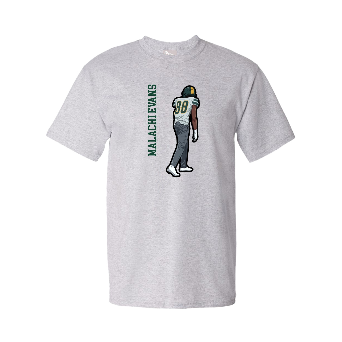 Tee — Name Vertical in Grey