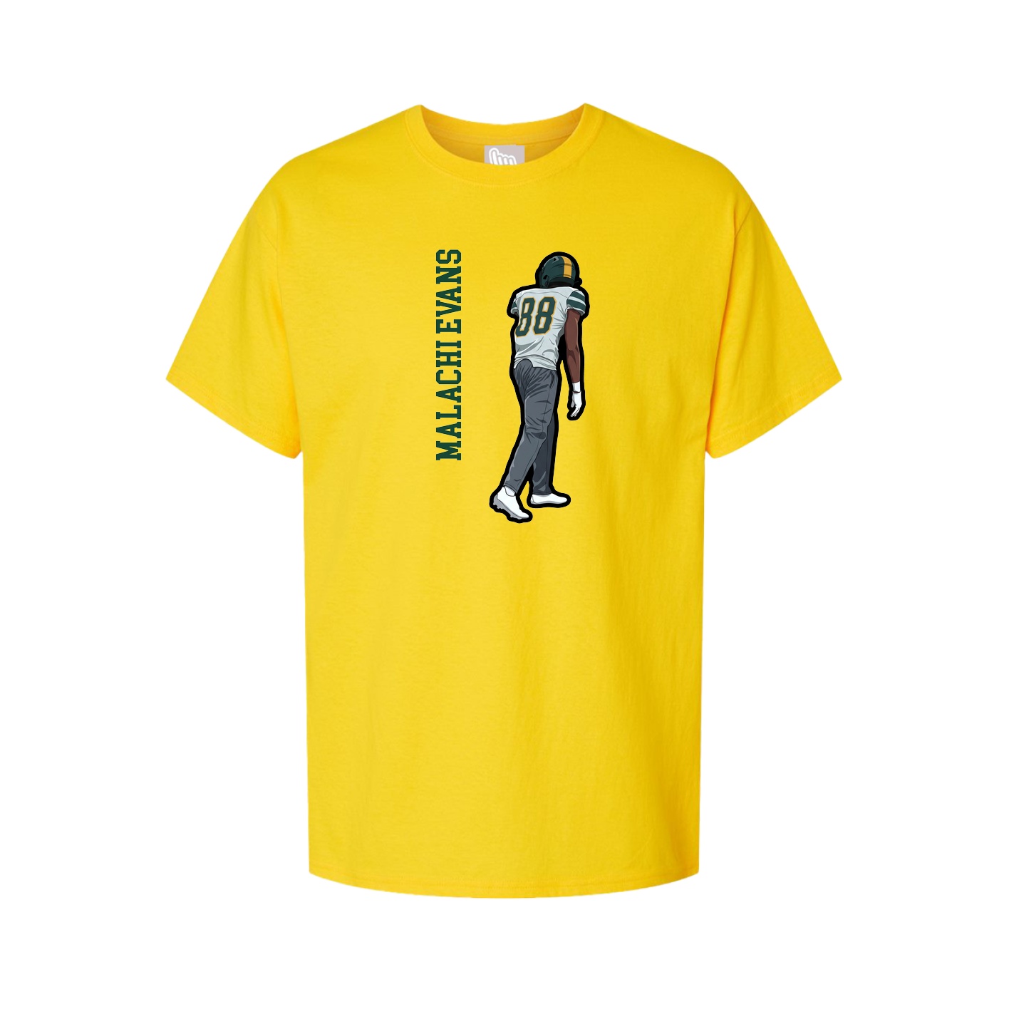 Youth Tee — Name Vertical in Gold