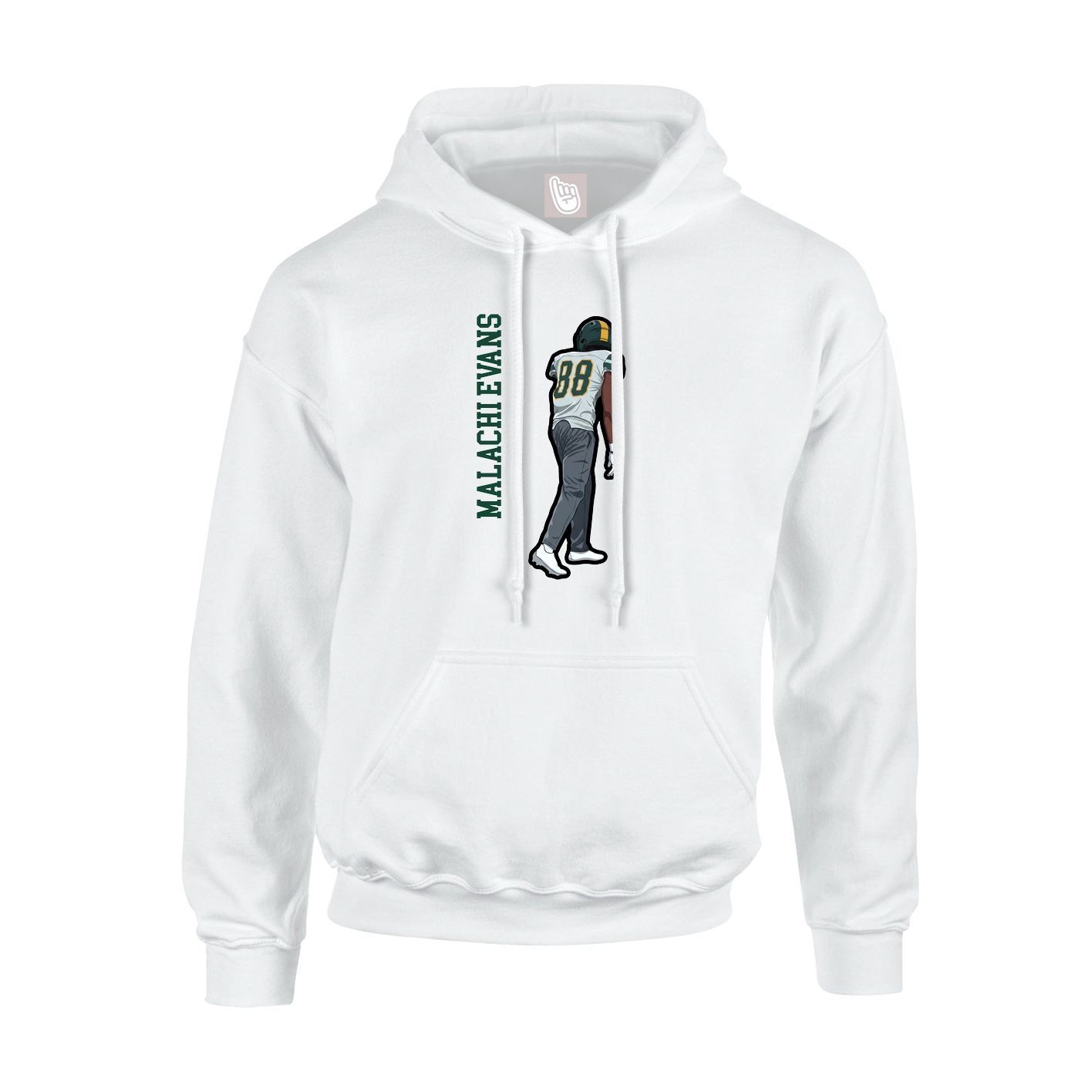 Hoodie — Name Vertical in White