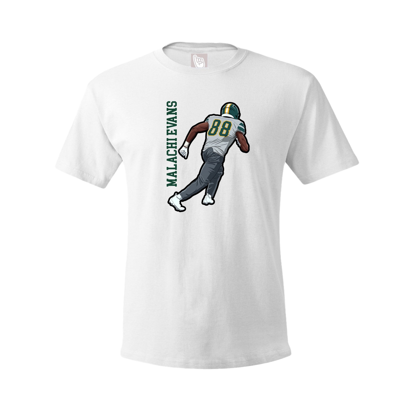 Tee — Name Vertical in White
