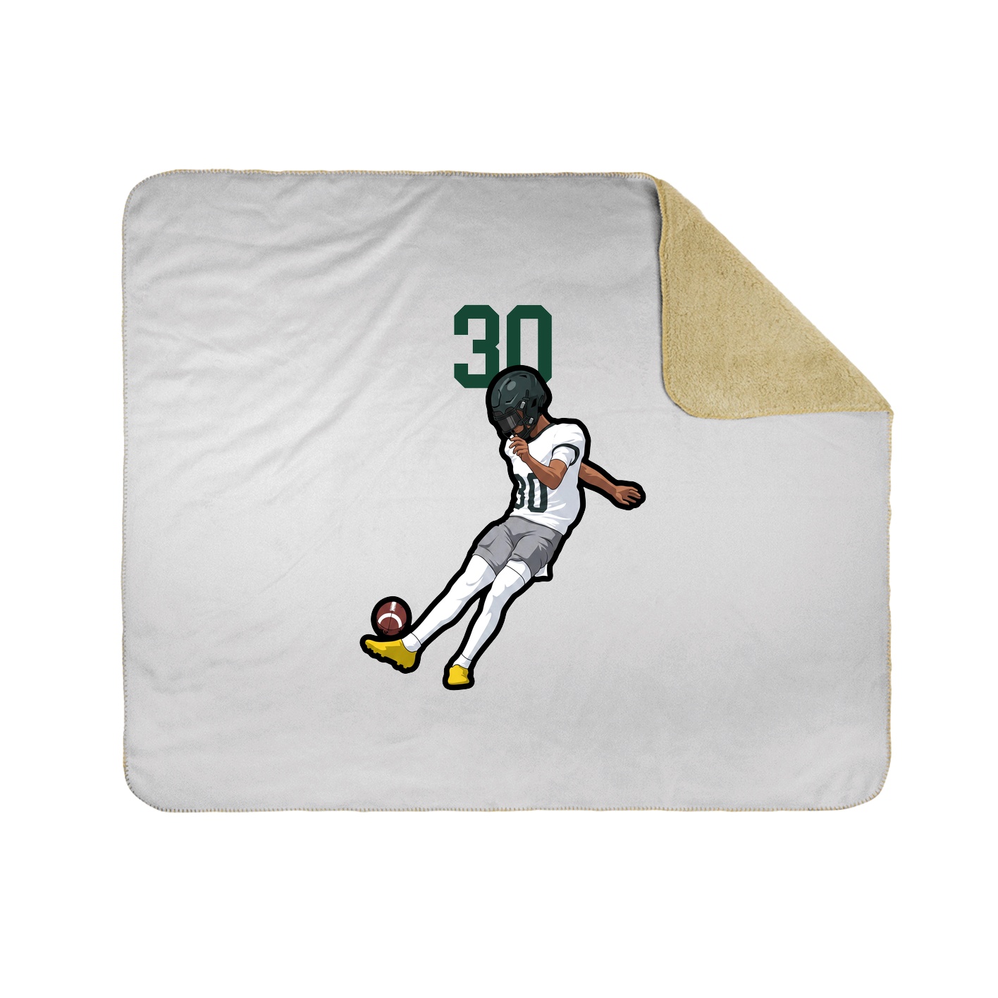 Throw Blanket — Number Top in White