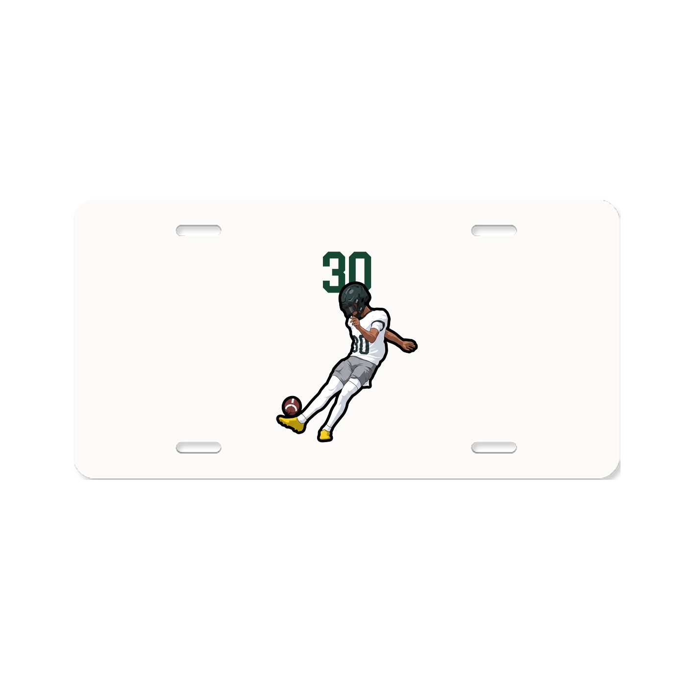 License Plate — Number Top in Classic