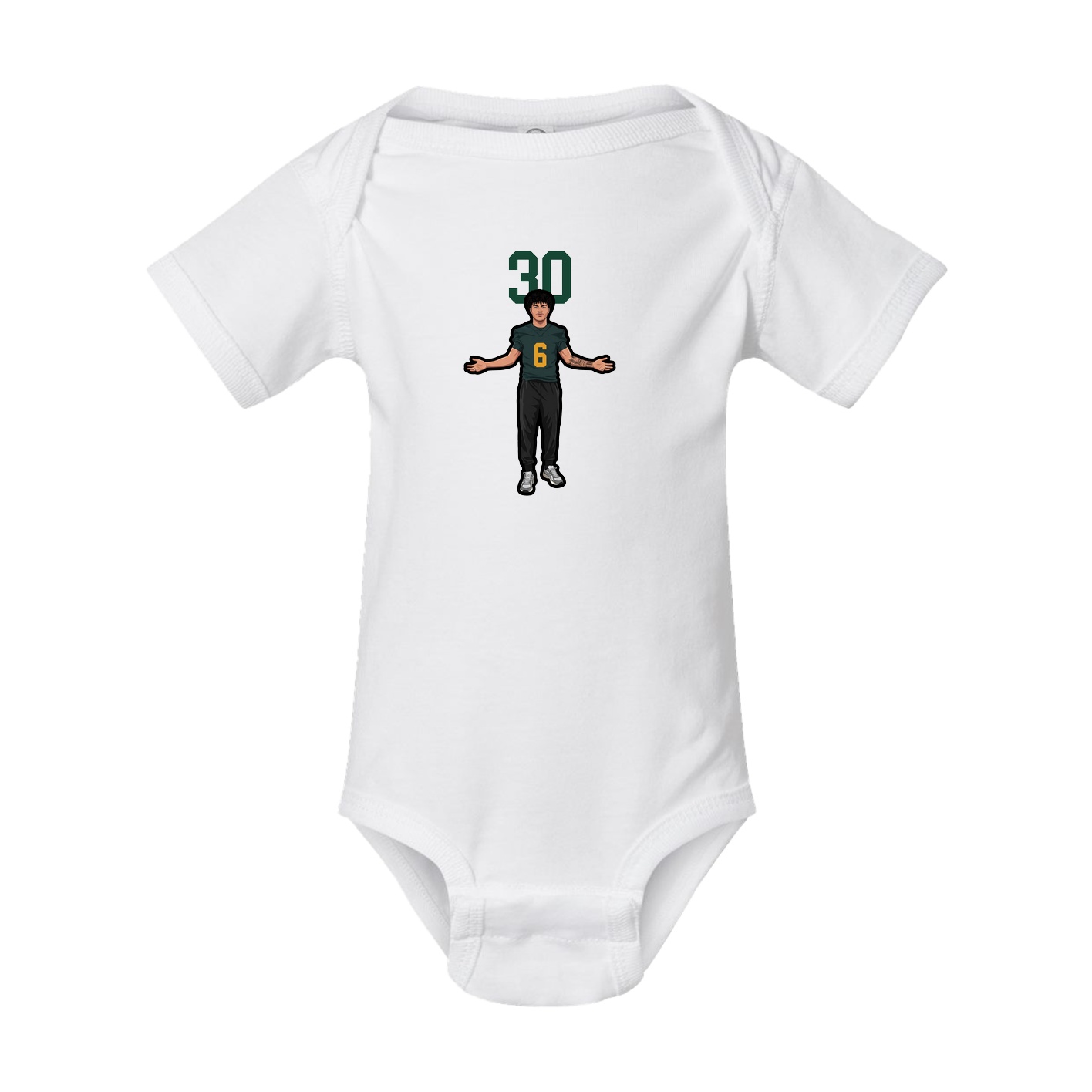 Baby Onesie — Number Top in White