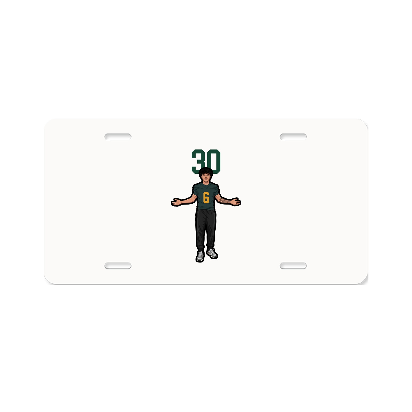 License Plate — Number Top in Classic