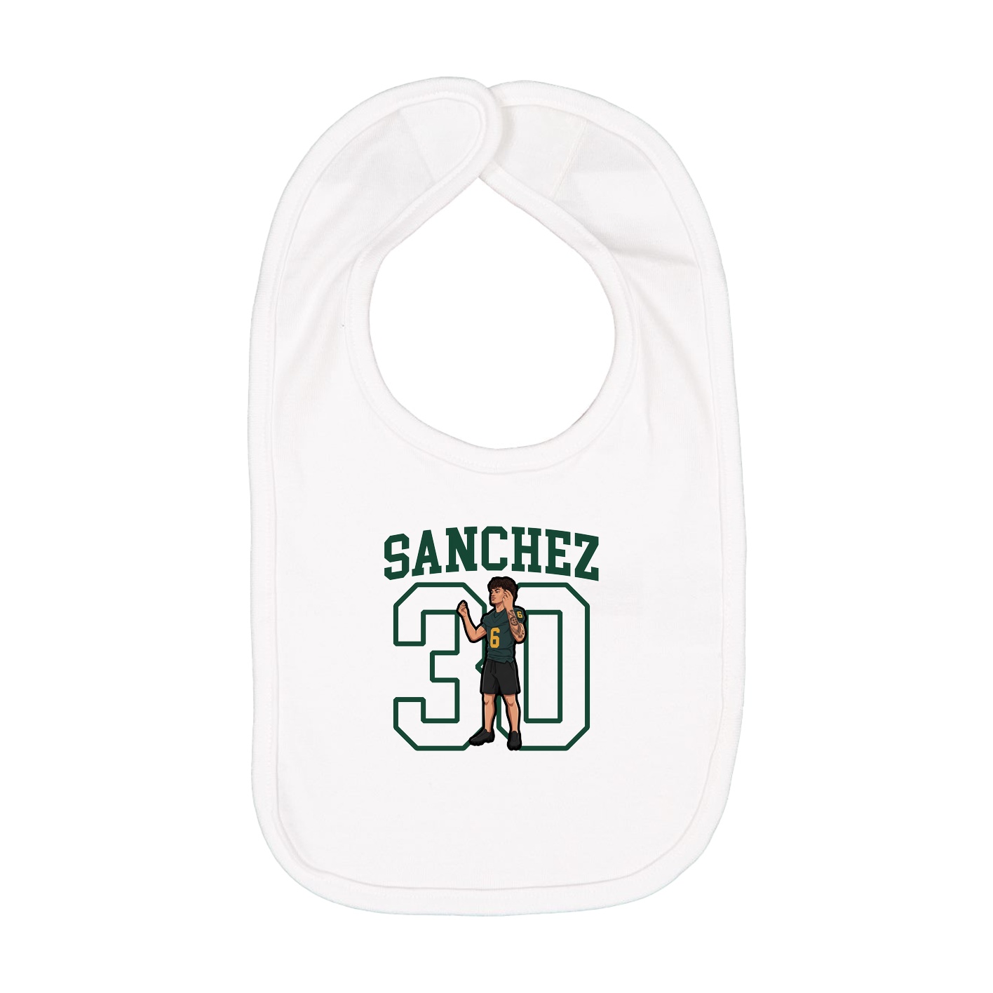 Infant Bib — Shirsey in White