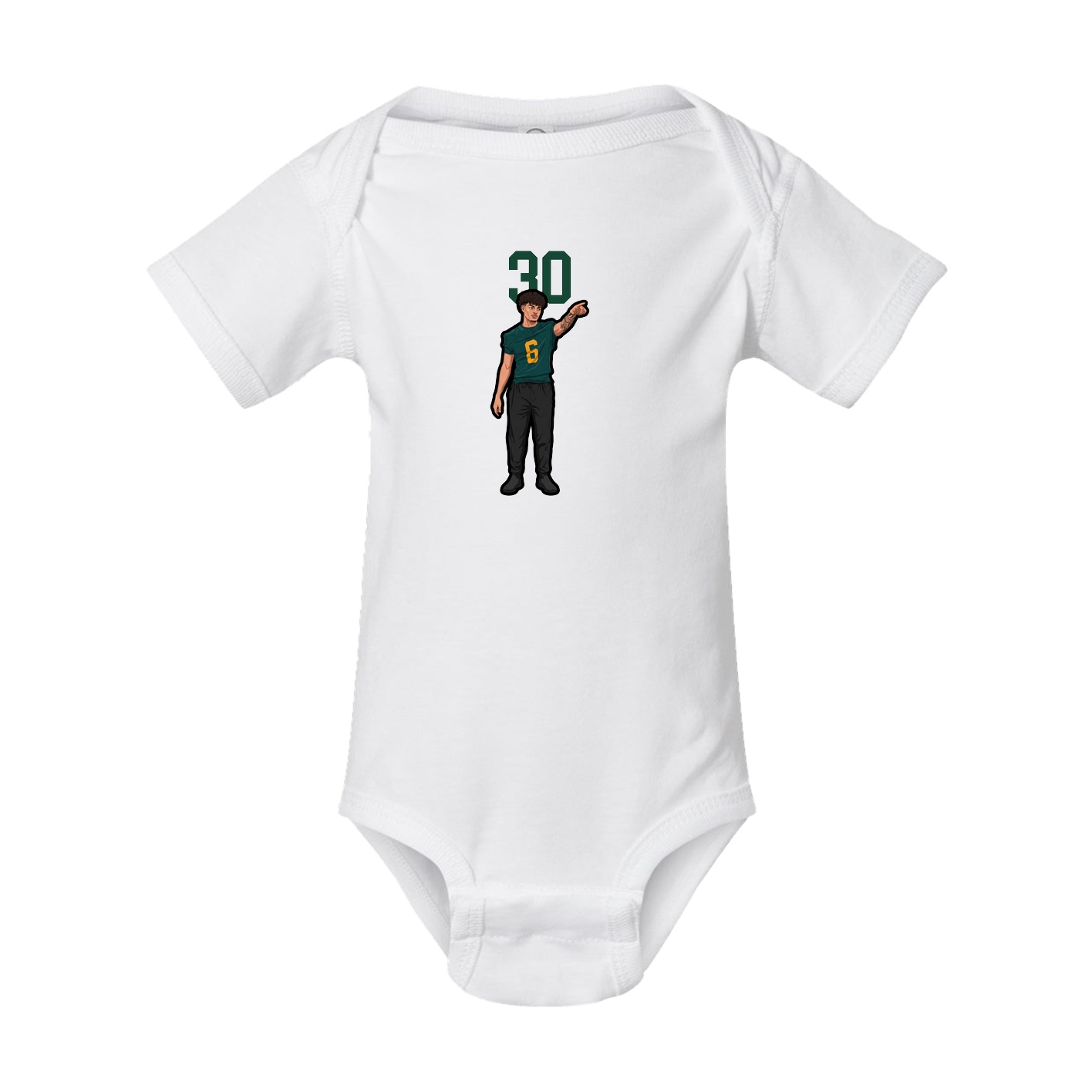 Baby Onesie — Number Top in White
