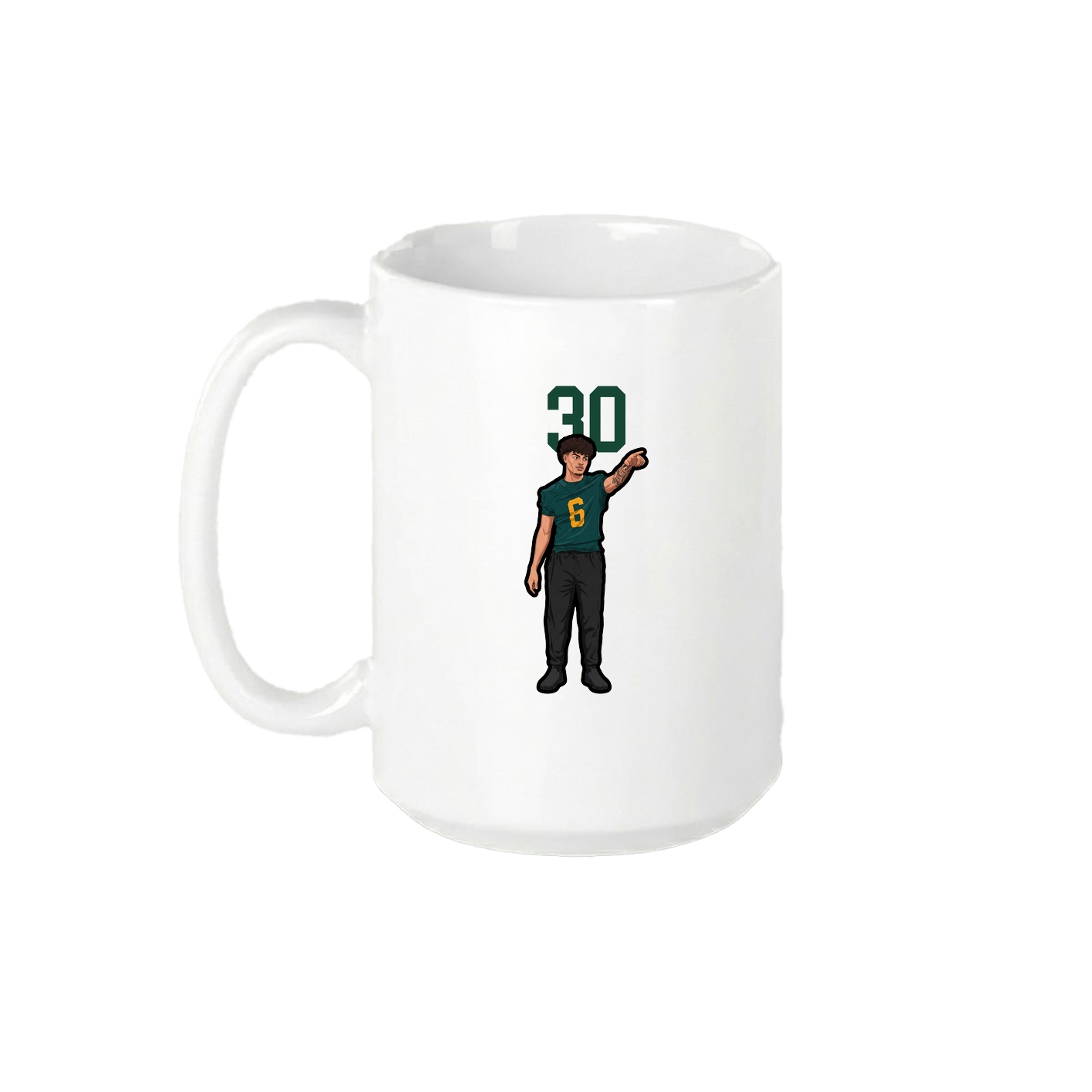 15oz Coffee Mug — Number Top in White
