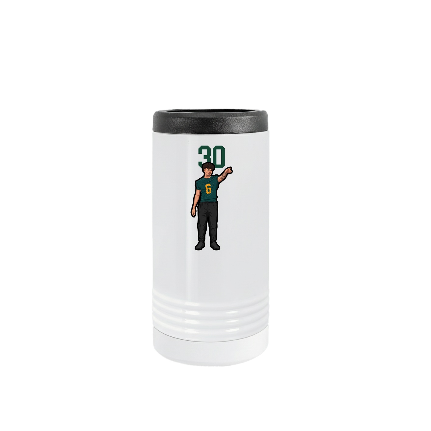 Slim Beverage Holder — Number Top in White