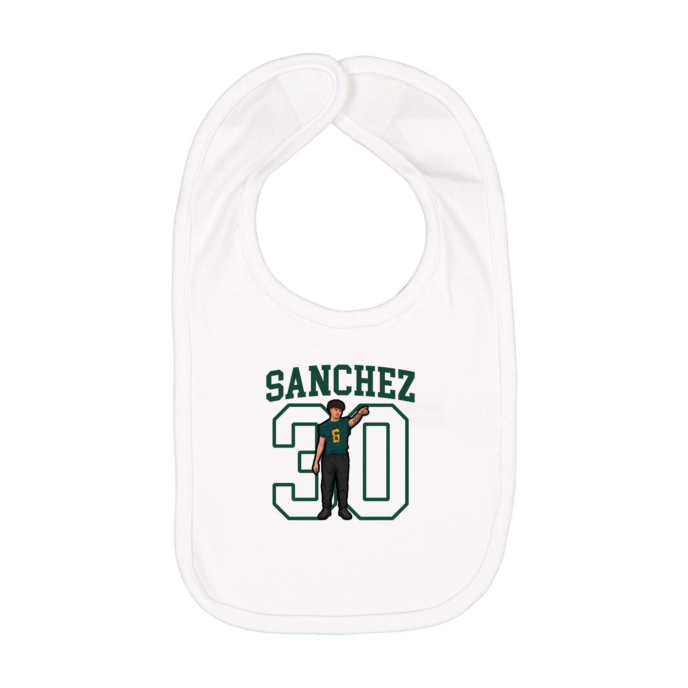 Infant Bib — Shirsey in White