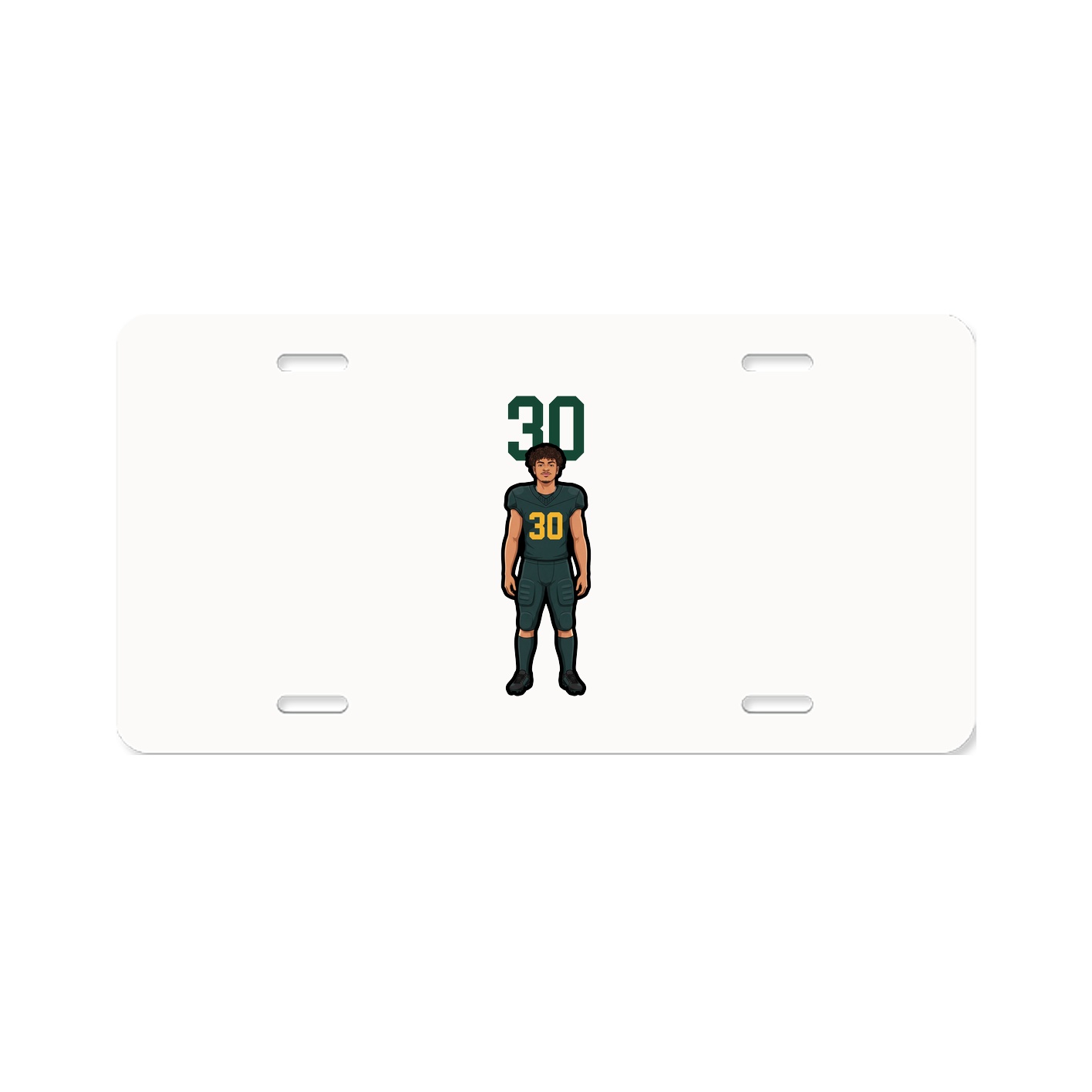 License Plate — Number Top in Classic