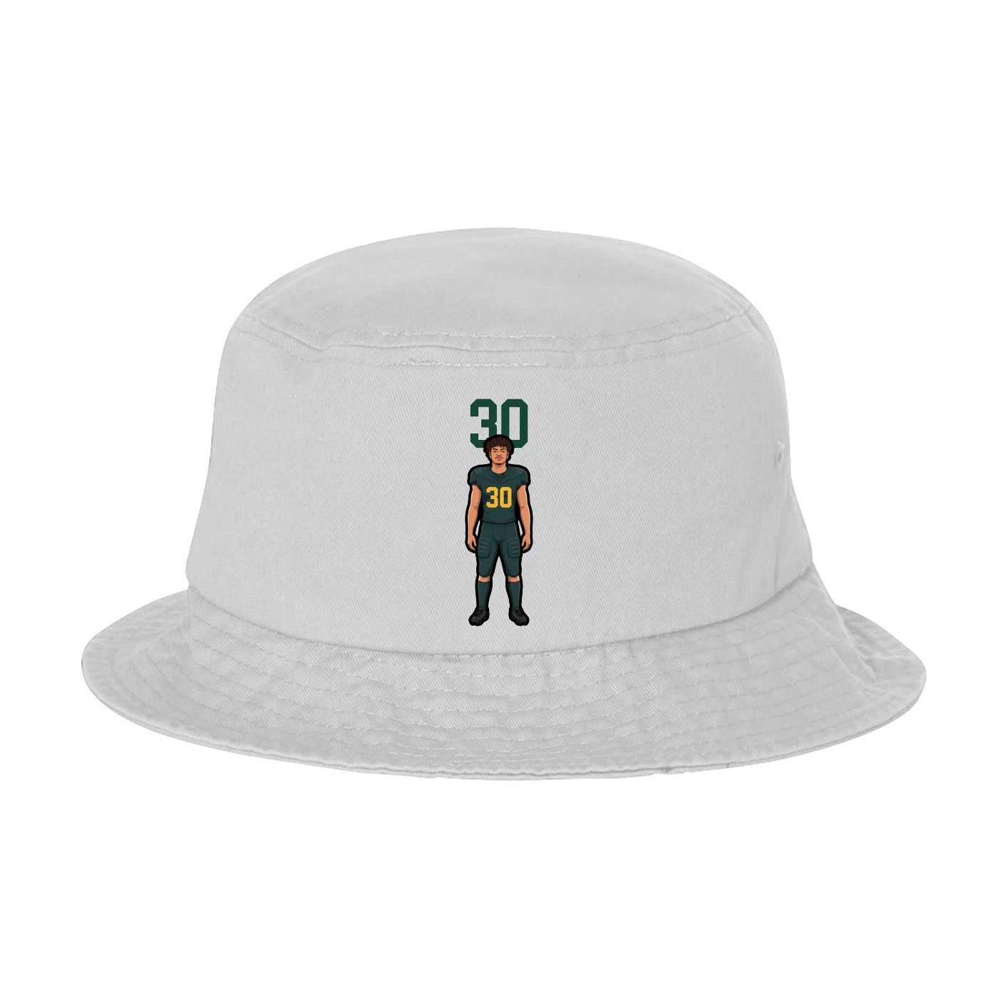 Bucket Cap — Number Top in White