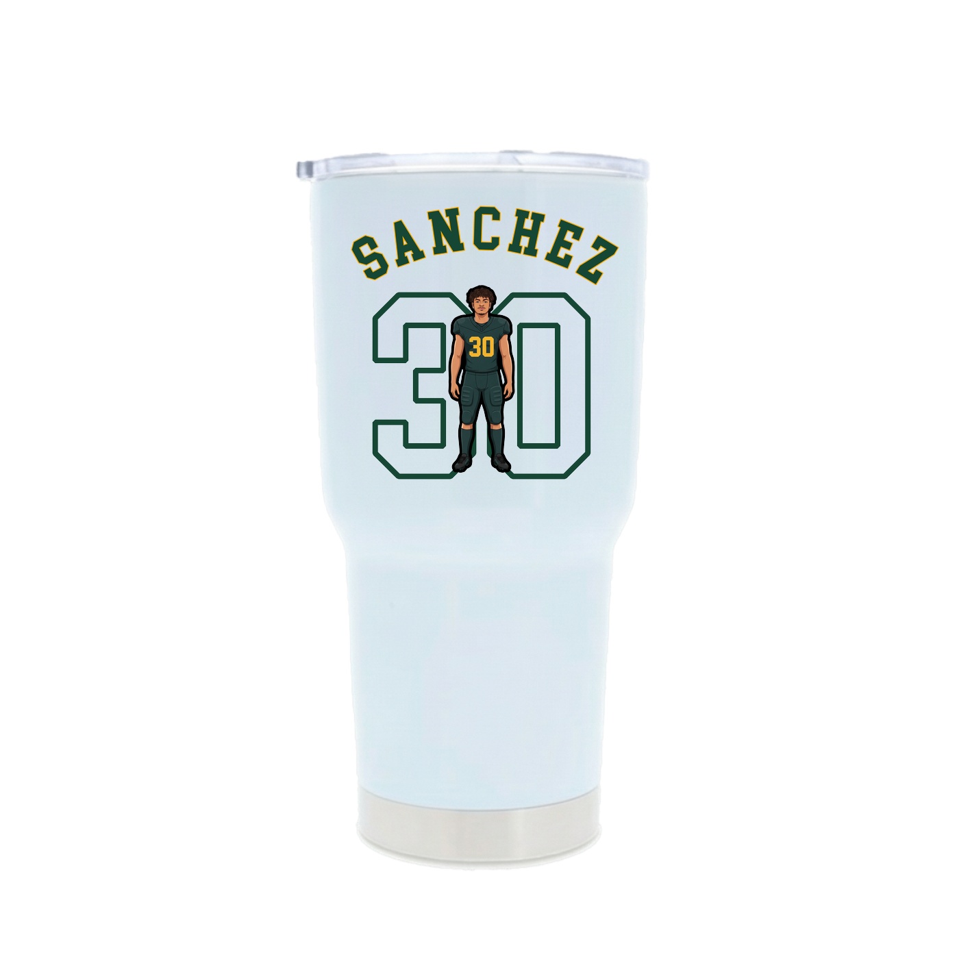 30oz Stainless Steel Tumbler — Shirsey Arch in White