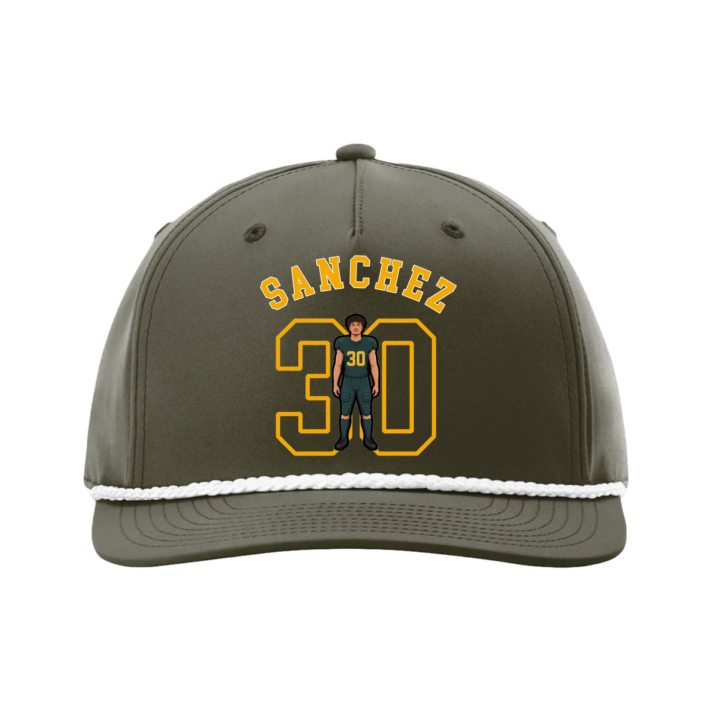 Five-Panel Classic Rope Cap — Shirsey Arch in Green