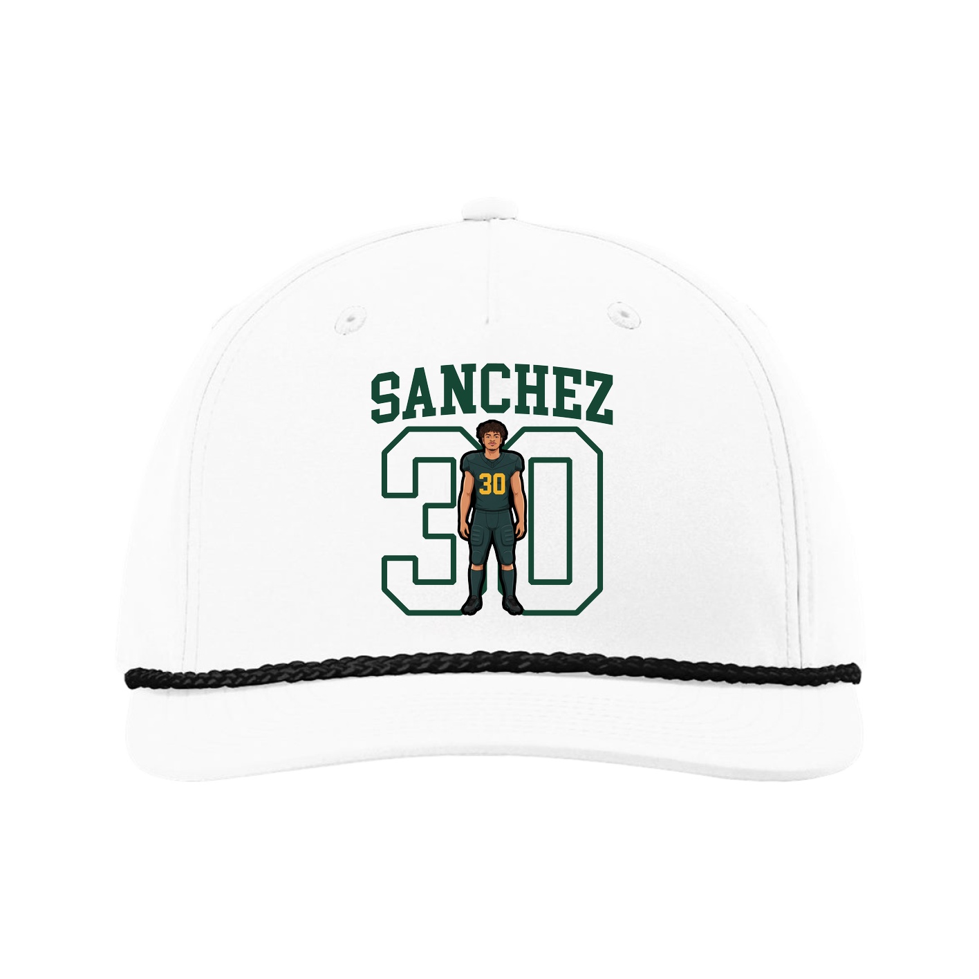 Five-Panel Classic Rope Cap — Shirsey in White