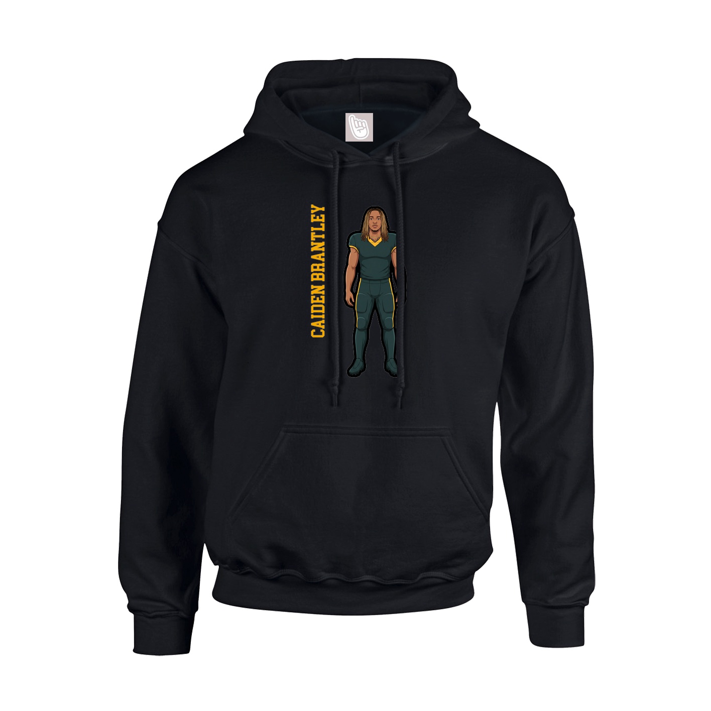 Hoodie — Name Vertical in Black