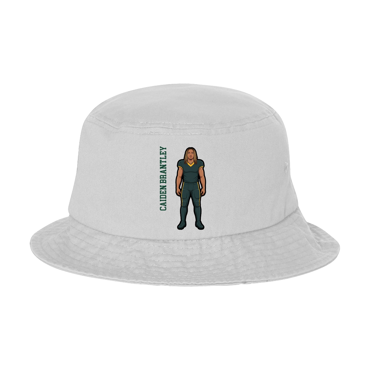 Bucket Cap — Name Vertical in White