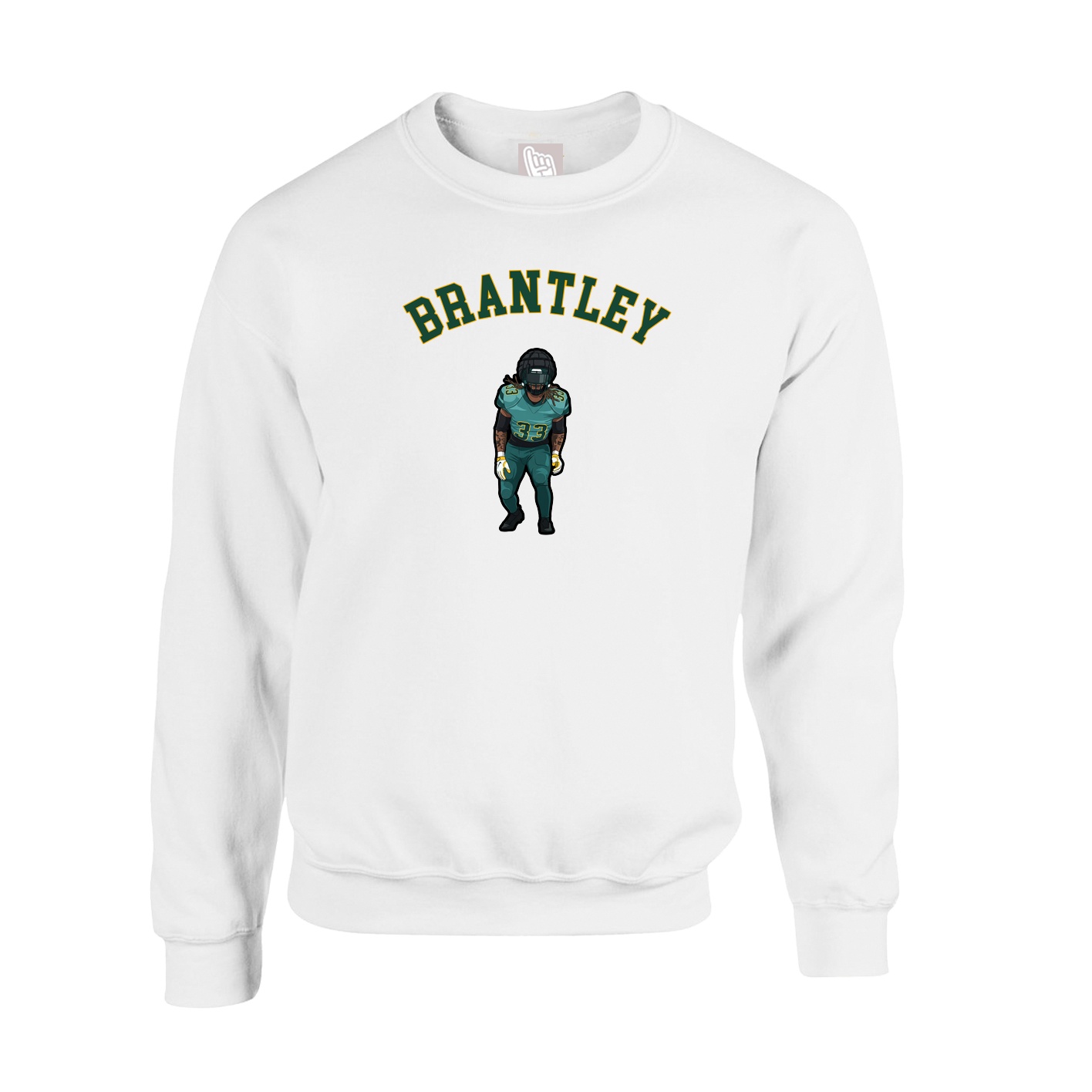 Fleece Crew — Shirsey Arch in White