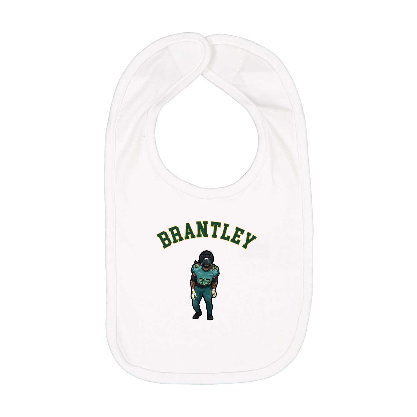 Infant Bib — Shirsey Arch in White